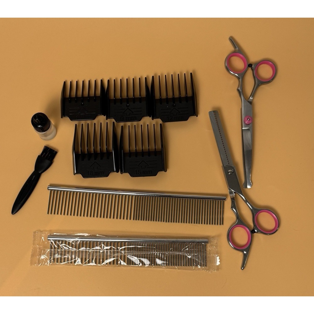 Oneisall Dog Grooming Replacement Parts: Combs, Scissors, Clipper Blades